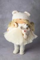 Авторская кукла "Девочка мишка" текстильная, ручная работа, интерьерная