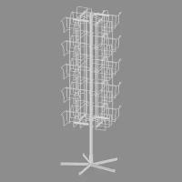 Стойка вращающаяся для колготок, напольная, 40 карманов, 58,7x61,3x174 см, цвет белый