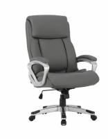 Компьютерное кресло BRABIX PREMIUM Level EX-527, пружинный блок, рециклированная кожа, серое, 531937