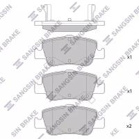 Колодки тормозные дисковые задние для Тойота Версо 2009-2012 год выпуска (Toyota Verso) HI-Q SP1501