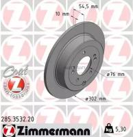 ZIMMERMANN 285.3532.20 Диск тормозной hyundai/kia