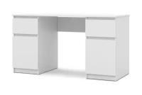 Письменный стол с 2 дверьми и 2 ящиками Hoff Сноули, 140х75х59 см, цвет белый