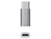 Переходник/адаптер Deppa microUSB - USB Type-C, 73116, серый