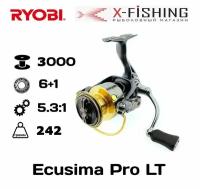 Катушка для рыбалки Ryobi Ecusima PRO LT 3000 (6+1) / катушка риоби для спиннинга