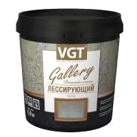 Лессирующий Состав Полупрозрачный VGT Gallery 0.9кг Серебристо-Белый для Декоративных Штукатурок / ВГТ Лессирующий*