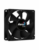 Вентилятор для корпуса Aerocool Force 8 black (80x80x25mm, 3pin+4pin, 1500 об/мин, 28,3dB) (4718009157927)