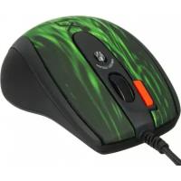 Мышь A4Tech XL-750BK Green Black USB