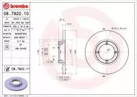 BREMBO 08.7822.10 Диск тормозной передний DAEWOO Matiz / CHEVROLET Aveo BREMBO 08.7822.10