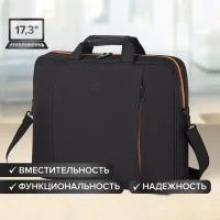 Сумка-портфель Brauberg "Office" с отделением для ноутбука 17,3" черная 44х34х6 см 270826 (1)