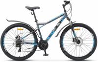 Велосипед STELS Navigator-710 D 27.5 V010 горный рам.:16" кол.:2.75" серый/черный 18.5кг (LU084139)