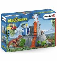 Schleich Набор игрушек Экспедиция на вулкан с динозаврами