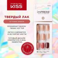 Твердый лак Импресс Маникюр Однотонный длина короткая Оттенки заката Impress Manicure Color KIM001C