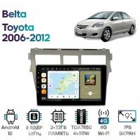 Штатная магнитола Wide Media для Toyota Belta 2006 - 2012 / Android 10, 9 дюймов, 2/32GB, 8 ядер, DSP, 4G