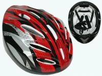 Защитный шлем для роллеров, велосипедистов. Материал: пластмасса, пенопласт.:(К-11-2):красный