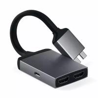 Адаптер Satechi Type-C Dual HDMI Adapter Space Gray ST-TCDHAM