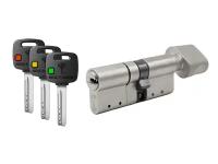 Цилиндр Mul-t-Lock MTL300 Светофор ключ-вертушка (размер 60х31 мм) - Никель, Флажок