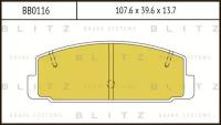 BLITZ BB0116 колодки дисковые задние\ Mazda (Мазда) 3231.4-2.0td 98-03 / 6 1.8-2.0d 02