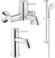 Комплект смесителей Grohe BauClassic 32865000 + 23162000 + 27924001