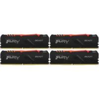 Память оперативная Kingston 32GB 3200MHz DDR4 CL16 DIMM (Kit of 4) FURY Beast RGB kf432c16bbak4/32