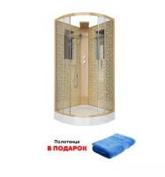 Душевая кабина Niagara Lux NG-7715GBK 90х90 см золото