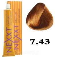 7.43 Краска для волос Nexxt средне-русый медно-золотистый, 100 мл (coppery-golden blond)