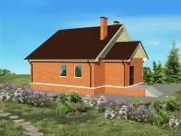 Проект жилого дома STROY-RZN 11-0035 (93,75 м2, 12,08*9,35 м, газобетонный блок 400 мм, облицовочный кирпич)