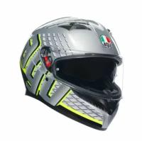 Шлем AGV K3 E2206 MPLK Fortify Grey/Black/Yellow-Fluo L