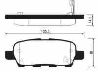 Колодки тормозные дисковые задние для Ниссан Теана j33 2014-2016 год выпуска (Nissan Teana J33) HI-Q SP1184