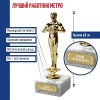 Подарки Статуэтка Фигура "Лучший работник метро" (18 см)