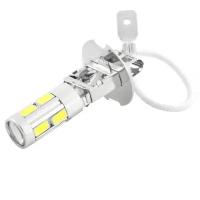 Лампа светодиодная H3 12V "SKYWAY" (9 SMD, с линзой,1-конт., белая)