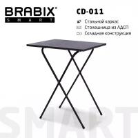 Стол BRABIX Smart CD-011 600х380х705 мм лофт металл/ЛДСП ясень каркас черный 641879 (1)