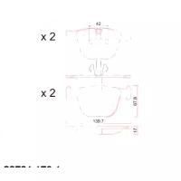 ZIMMERMANN 23731.170.1 (34216790966) колодки дисковые задн. 140x68x17 \ BMW (БМВ) f07gt / f01 / f02 / f03 / f04 3.5i-4.0d 08