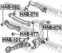 С/блок заднего амортизатора нижний, HAB079 FEBEST HAB-079