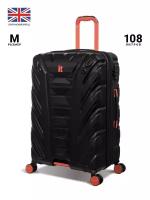 Средний чемодан it luggage, модель Escalate, размер М, цвет черный, 107 л, 70.5 см