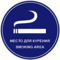 Наклейка информационная REXXON Место для курения 10х10 см