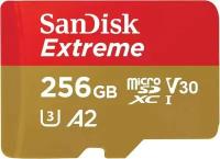 Карта памяти Sandisk Extreme microSDXC UHS-I U3 256ГБ (SDSQXAV-256G)