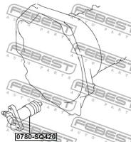 цилиндр сцепления рабочий, 0780SQ420 FEBEST 0780-SQ420