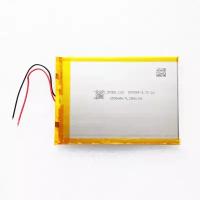 Аккумулятор для Irbis TZ719 (3.7v до 2500mAh 96*70*3mm) АКБ для планшета универсальный / 2 контакта / без коннектора