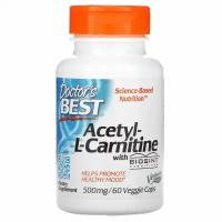 Doctor&#x27;s Best, Acetyl-L-Carnitine with Biosint Carnitines, 500 mg, 60 Veggie Caps