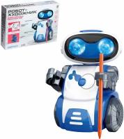 Электронный конструктор "Робот - художник" программируемый для детей, набор детский с инструкцией по сборке, робототехника, собери сам, 18 элементов