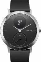 Гибридные умные часы Withings Steel HR, трекер активности с подключенным GPS, монитор сердечного ритма, монитор сна, 40 мм, черные