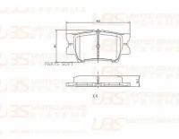 UBS B1110004 Тормозные колодки TOYOTA CAMRY V40 06-/V50 2.5/3.5 11-/RAV 4 III 06-/08-/RAV 4 IV 12-/13-/LEXUS ES 1