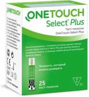 Тест-полоски One Touch Select Plus, 25 шт