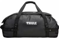 Сумка спортивная THULE, 90 л, 74х33х42 см, плечевой ремень, черный