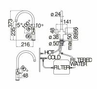 Смеситель Nobili Flag FL96824/3VCR для кухонной мойки