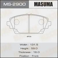 MASUMA MS-2900 (410604U126 / 410604U127 / 41060AV125) колодки дисковые п.\ Nissan (Ниссан) Almera (Альмера) tino / Primera