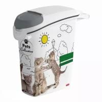 Контейнер для корма Curver Pets Friends 254866 большой герметичный с дозатором, 23 литра