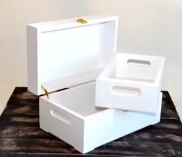 Обувной ящик для хранения аксессуары для обуви белый (эмаль)