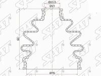 IPSASP_C-1117 Пыльник шруса наружный SUBARU FORESTER 97-08 EJ20, 08- EJ25,IMPREZA 01-08 (2 хомута. резина