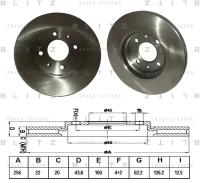 BLITZ BS0254 Диск тормозной передний вентилируемый